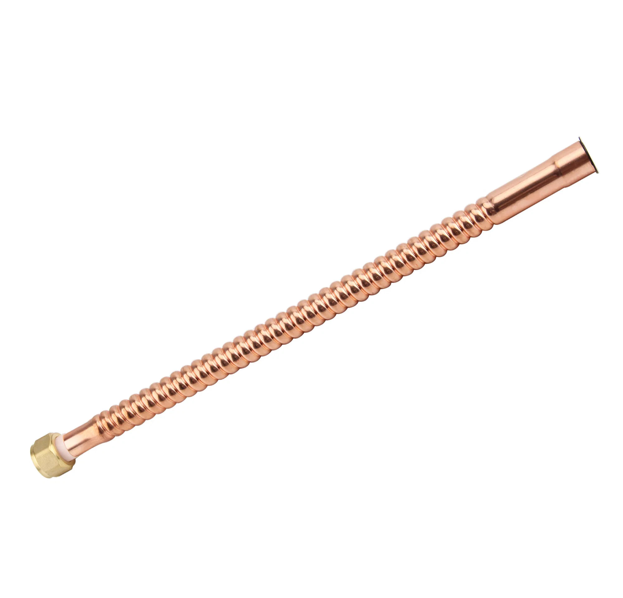 Heavy Duty Copper Corrugated Water Heater Connector, 3/4" Fip to Sweat