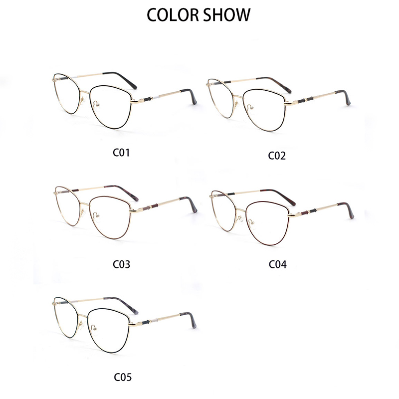 CE Vintage Women Stainless Steel Spectacle Frame Eyeglasses