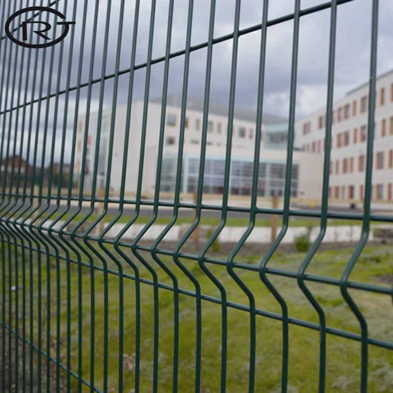 Steel Mesh Security Fencing & Green PVC Coated V-Mesh Metal Fence