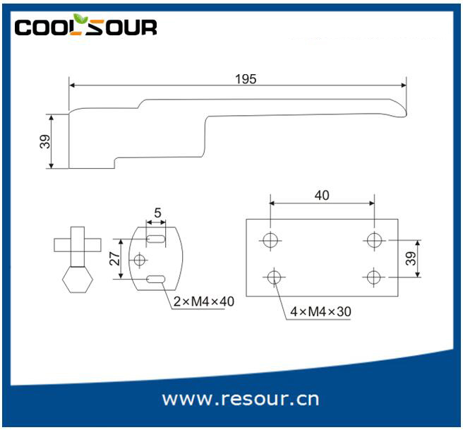 Cold Room Door Latch, Door Lock, Safety Latches, Edgemount Latch, Dl-3-8091/Cx-3-267-8091