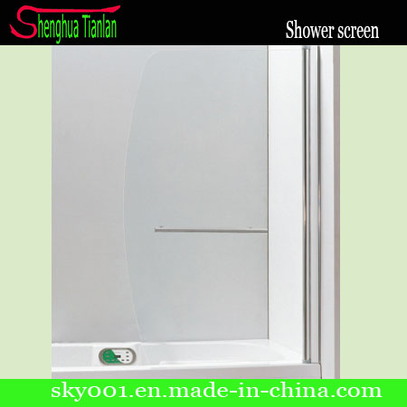 Fiberglass Tempered Glass Frameless Shower Screen (TL-423)