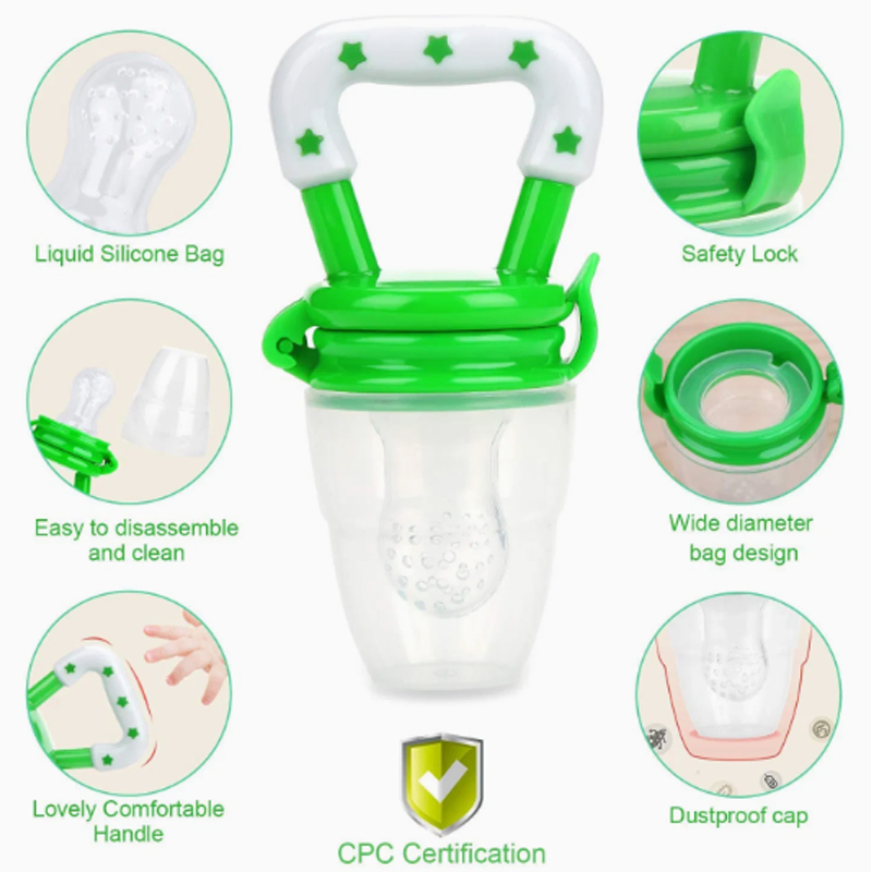 Wholesale Custom Colors 100% BPA Free Silicone Baby Fruit Feeder Pacifier