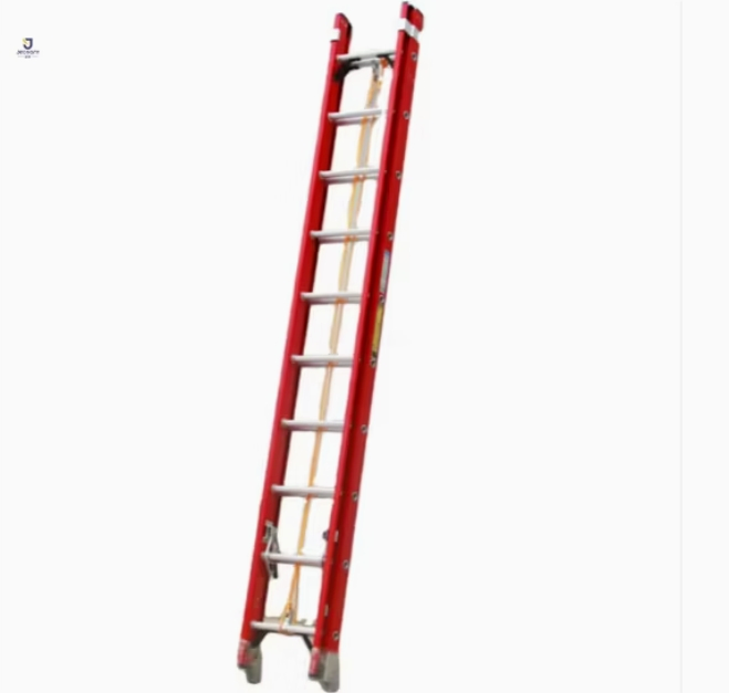 Aerial Work Ready Fully - Insulated 8- Section Fiberglass Insulating Telescoping Ladder