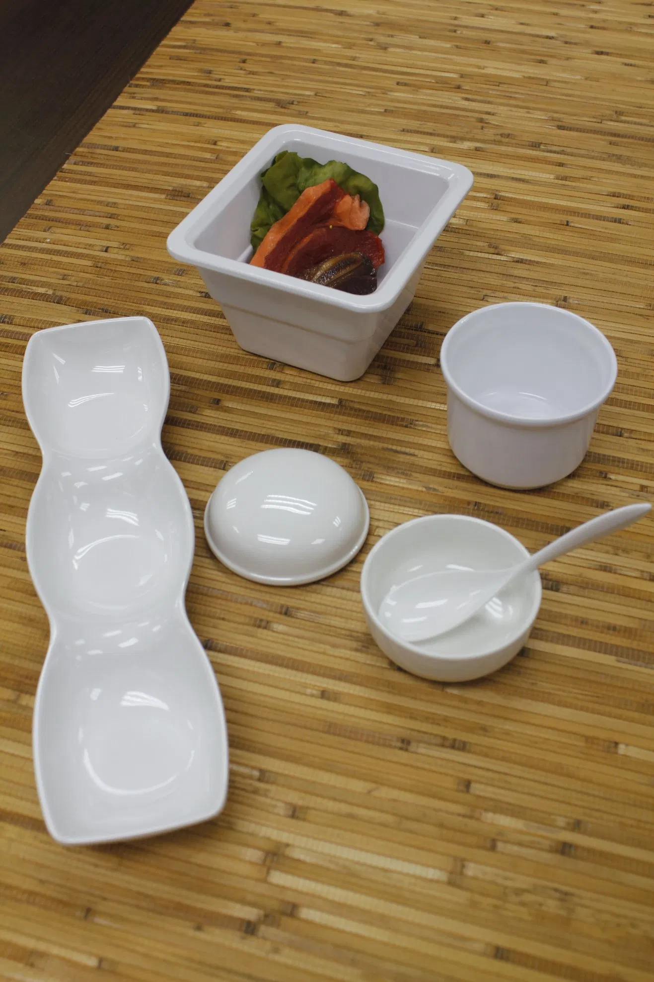 Melamine Invisible Series Rice Bowl Sets Round Bowl with Cover