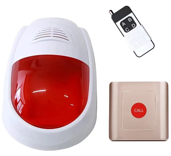 Wireless Emergency Alarm System with 120db Sound and Flashing Light