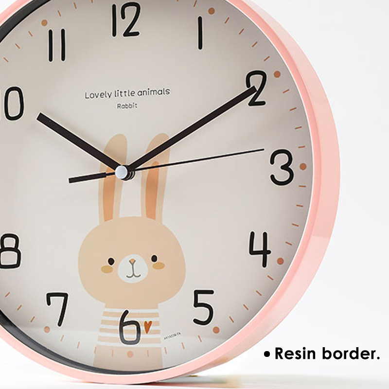 Foska 10 Inch Metal Cartoon Antique Quartz Wall Clock for Home School