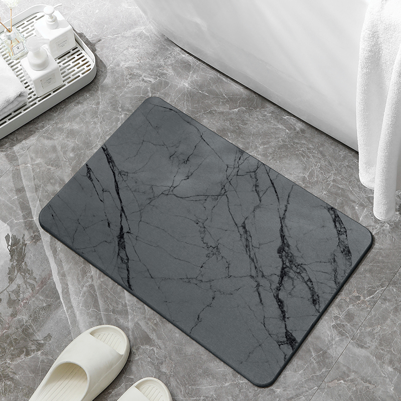 Marble Design Luxury Quickly Absorption Water Fast Drying Diatomite Stone Bath Mat