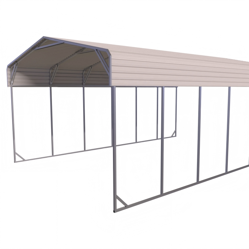 Weatherproof Galvanized Steel Roof Metal Carport Canopy Shelter