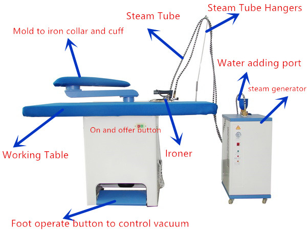 Professional Laundry Jean Presser Ironing Table Hotel Vacuum Shirt Steam Press Ironing Table