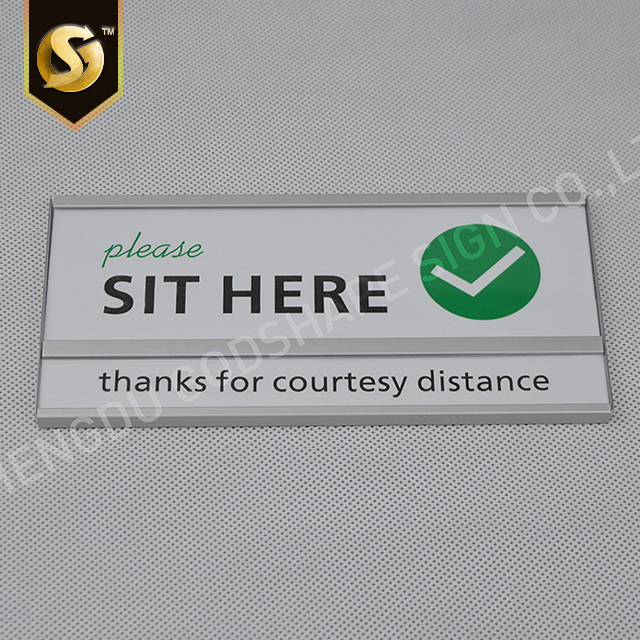 Aluminum Floor Indoor Door Office Sign Conference Reception Meeting Room Name Wall Mounted Plate Sign Interior Sign