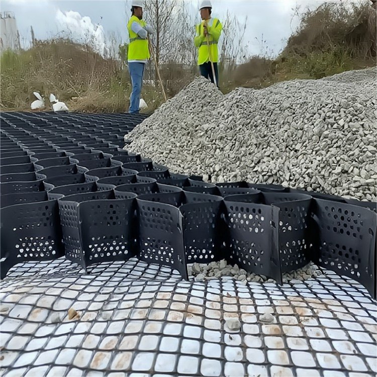 Textured and Perforated HDPE Plastic Geocell Manufacturer Price Gravel Grid Geo Cell for Road Construction