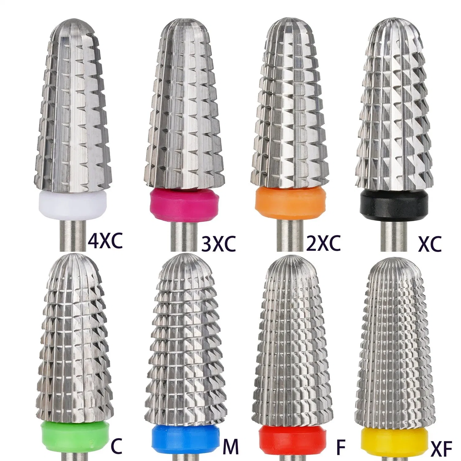 Factory Wholesale Professional Custom Logo 2 Way 5 in 1 Purple Gold Silver Tungsten Carbide E-File Manicure Nail Drill Bits