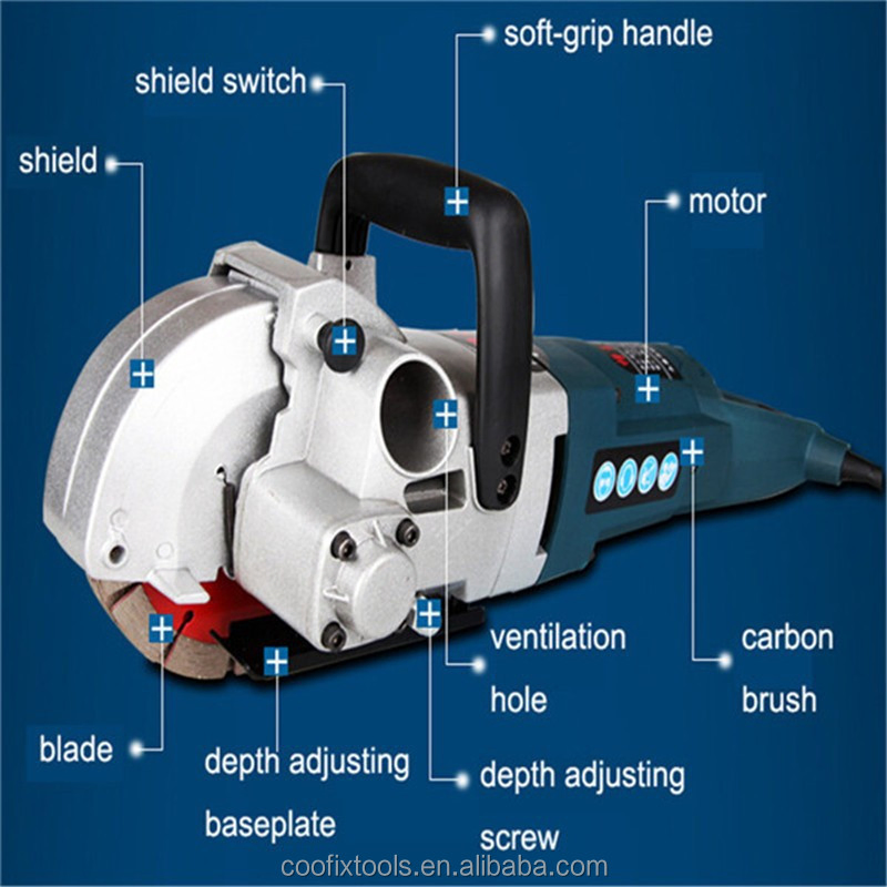 Coofix Brand Multifunction Brick Granite Marble Cutting Tool Wall Chaser Machine