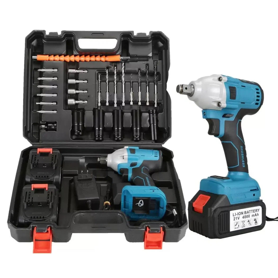 Xgold 21V Cordless Impact Wrench Set with Dual Batteries