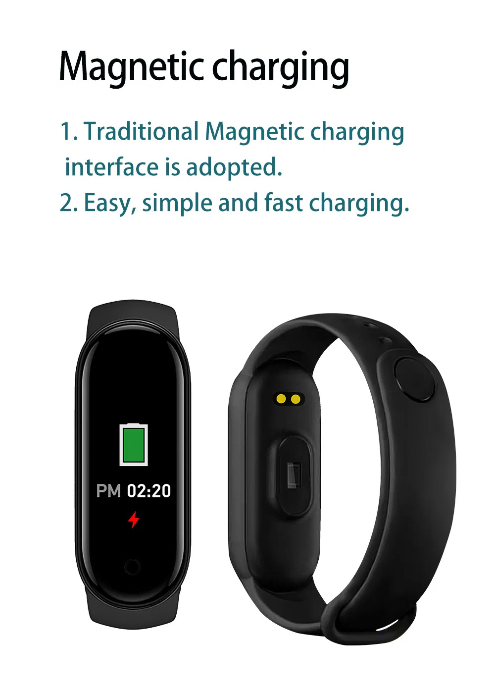 Фитнес-браслет с пульсометром и сенсорным экраном