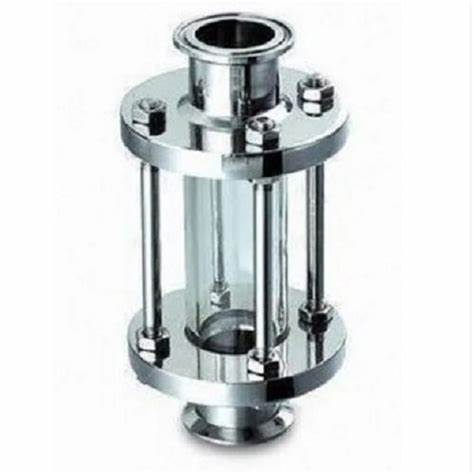 Sanitary Tubular/ Inline Stainless Steel Round Sight Glass with Glass Tube