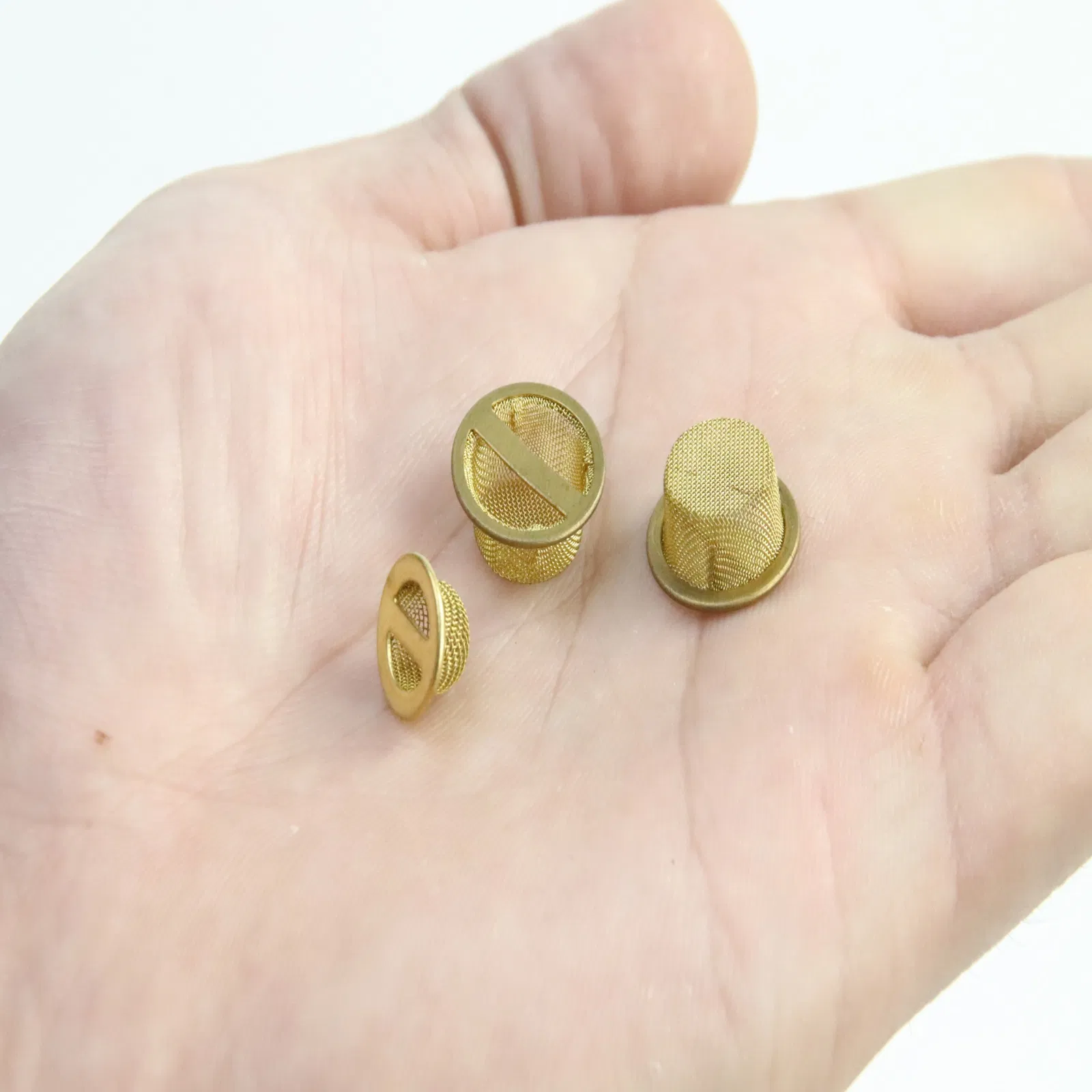 Mini High Density Durable Dome Woven Brass Filter Cap