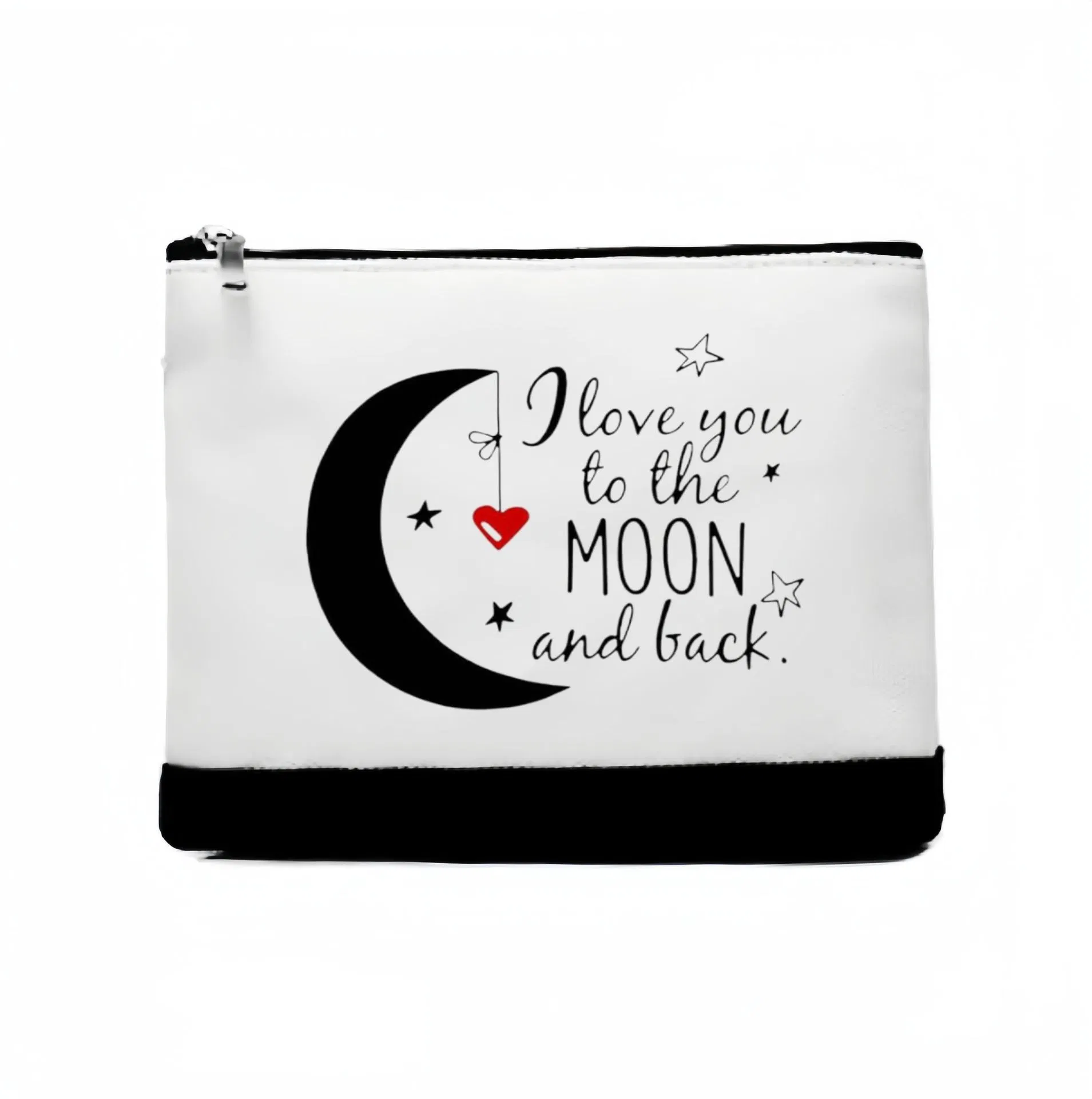 Eco Friendly Custom Printed Natural Linen Jute Cosmetic Toiletry Makeup Zippered Pouch Small Bag