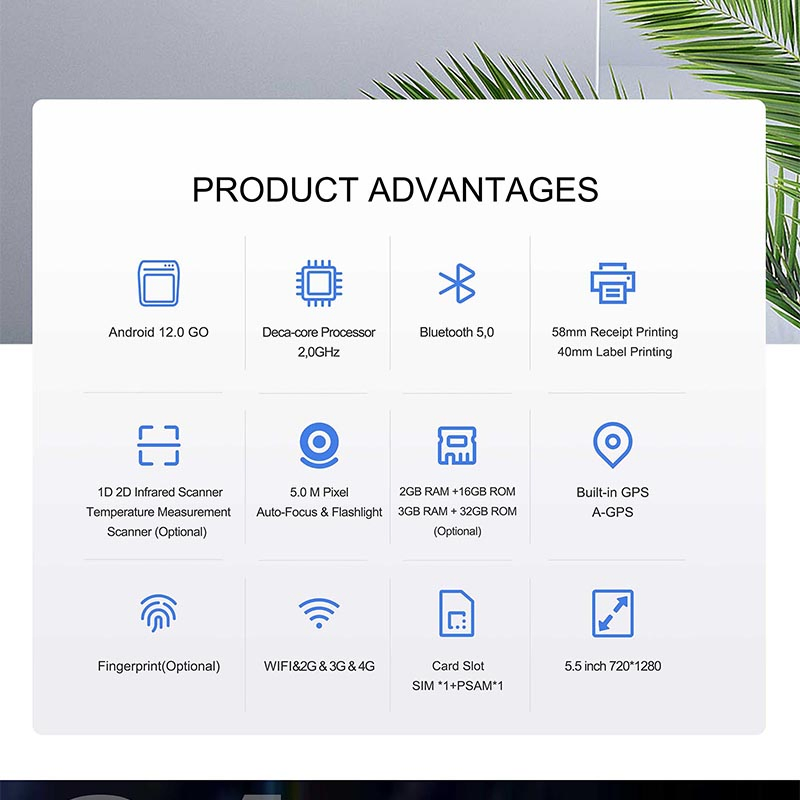 POS Terminal Manufacturer Handheld Mobile POS Smart Card Reader Android 13 POS Machine with Printer Z92