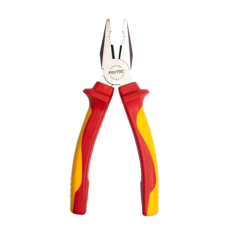 Fixtec Hand Tools CRV Plier VDE Insulated Combination Pliers Tools
