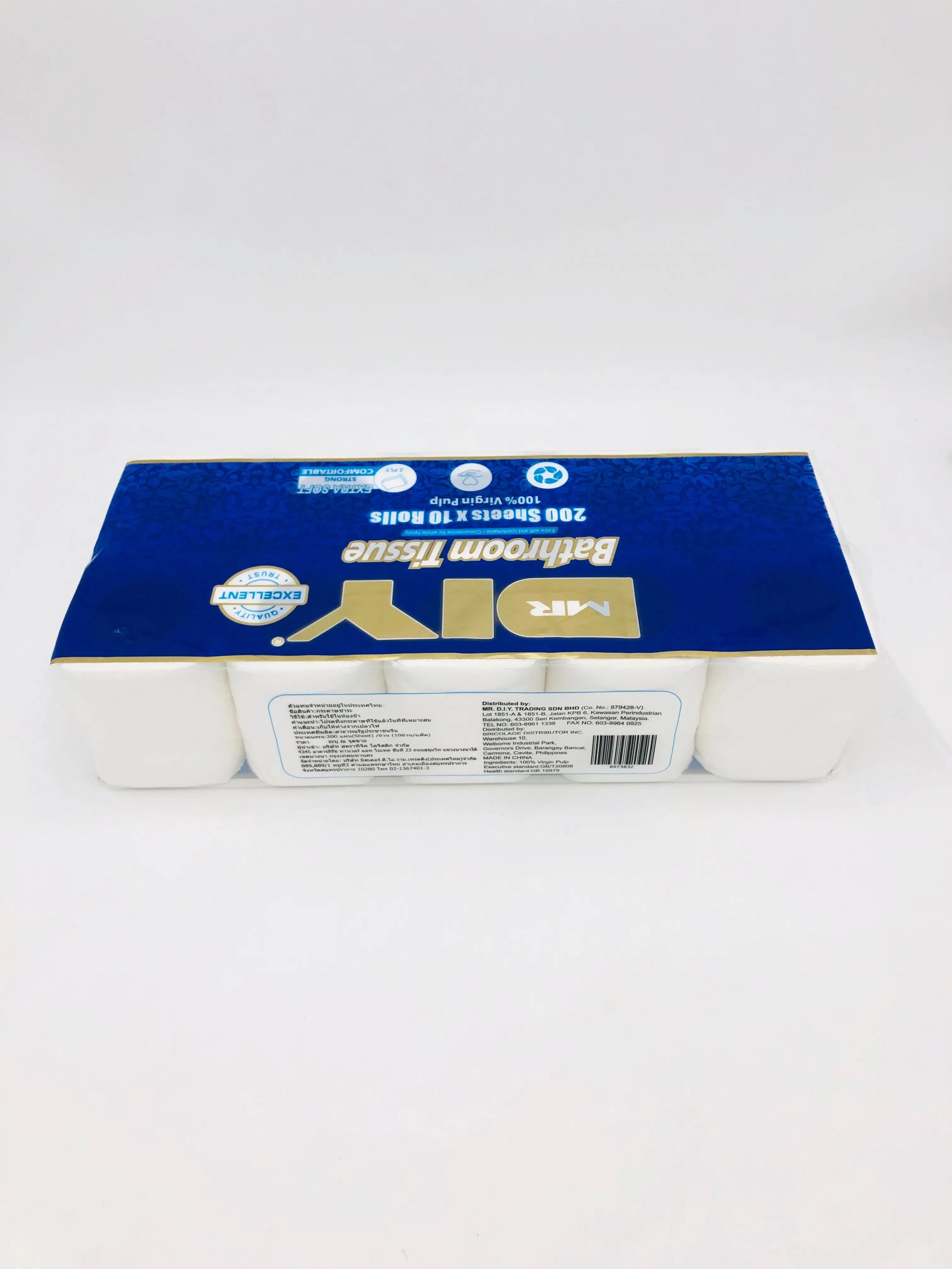Embossed Native Wood Pulp Supports Dom/OEM Toilet Paper