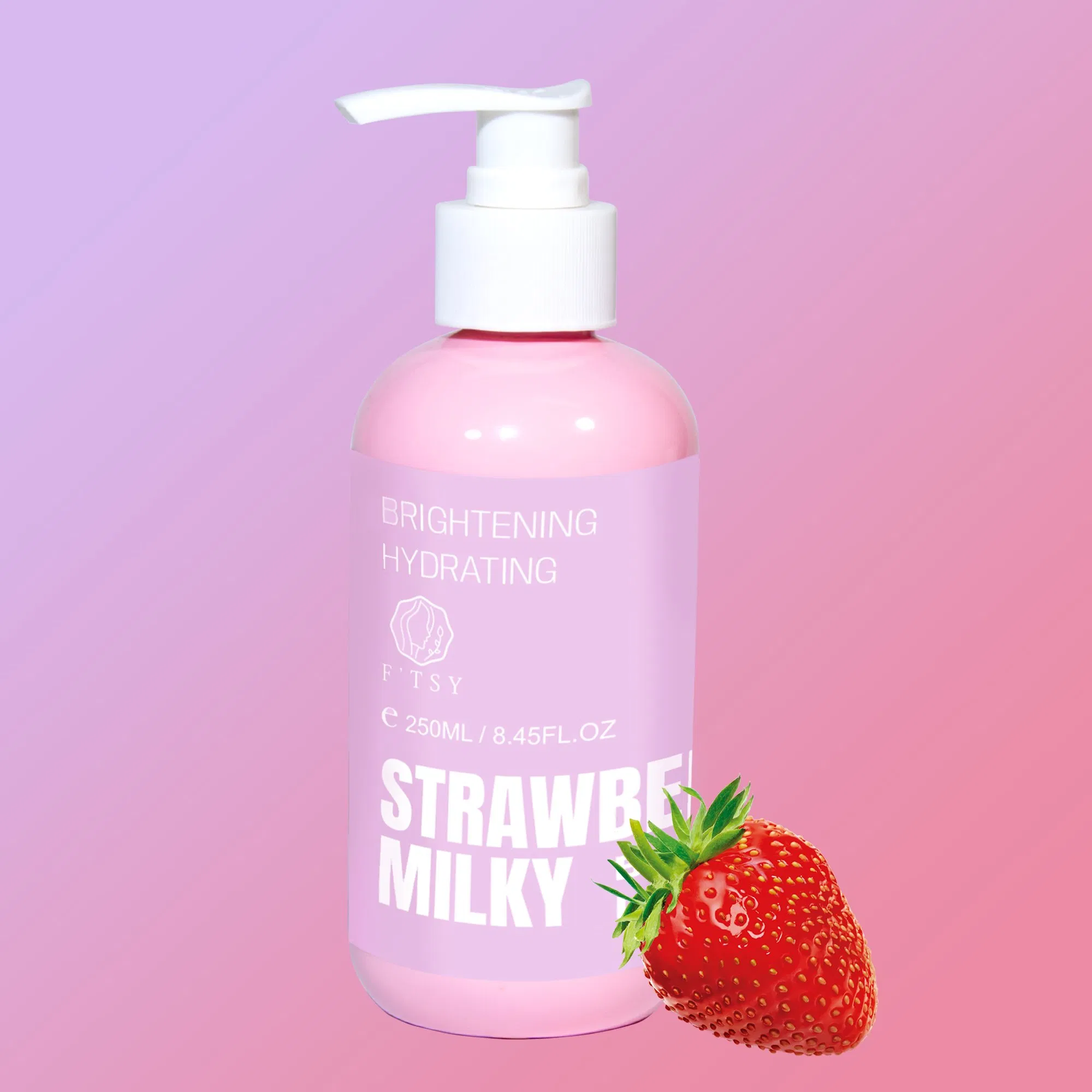 Custom Vitamin E Milky Care Strawberry Brightening Moisturizing Whitening Body Lotion