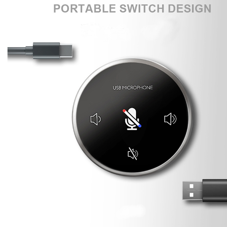 360 Degree Omni-Directional Condenser USB Microphone Speaker for Meeting Business Conference Games Live Broadcast Tiktok