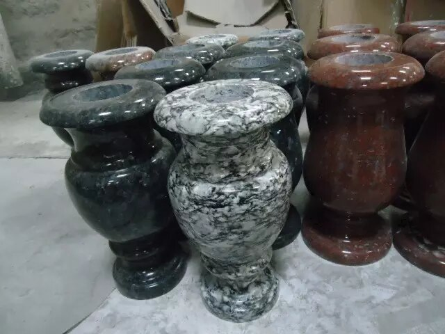 Custom Granite Cemetery Vases for Memorials and Tombstones