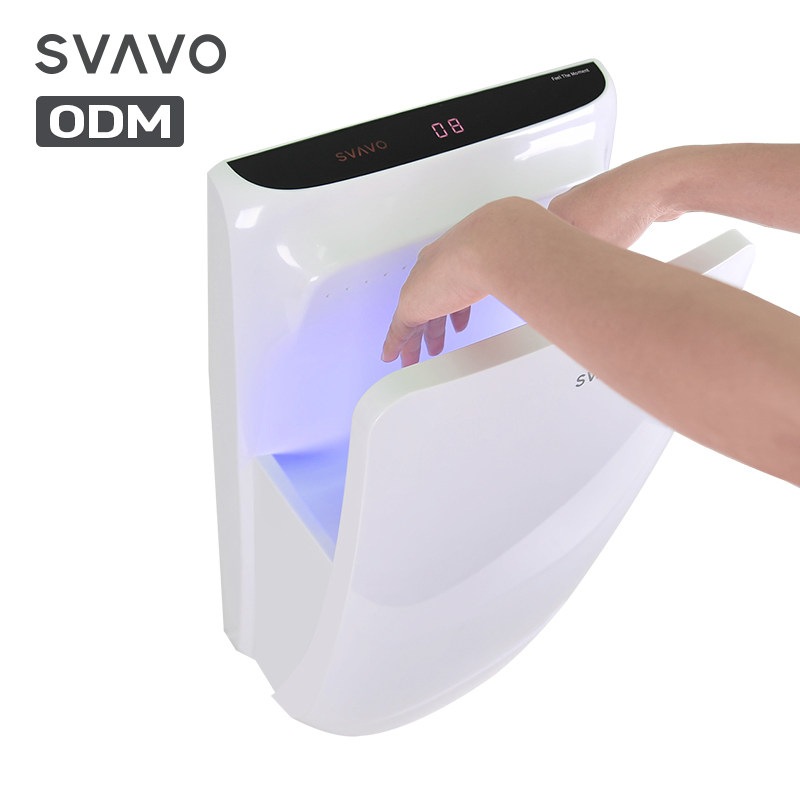 Svavo Bathroom Toilet Wall Mounted 1800W Double Side High Speed Auto Jet Hand Dryer