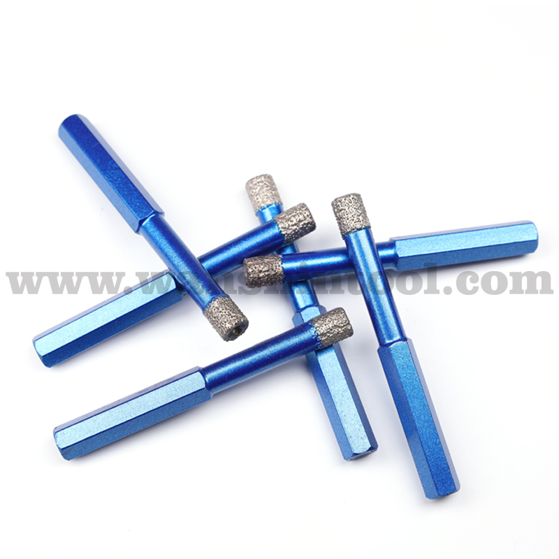 Diamond Hex Shank Vacuum Brazed Dry Tile Cutter Core HSS Drill Bit for Ceramic and Marble