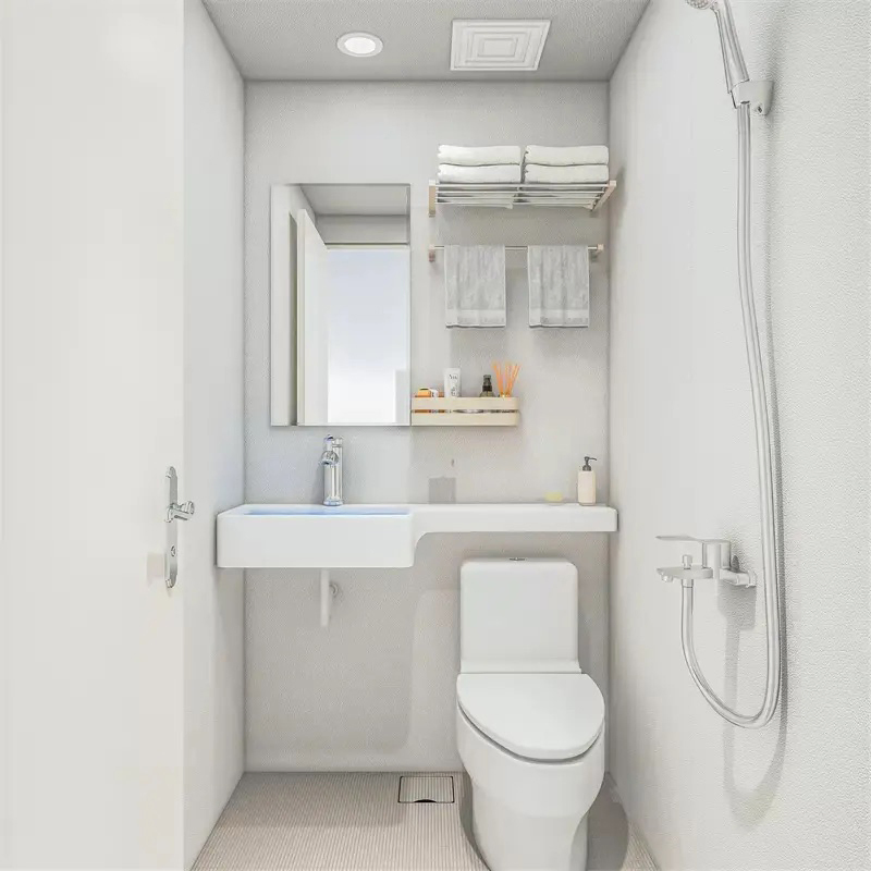 Accessories Prefabricated Furniture Leakproof Easy Drainage Factory Price SMC Bathroom