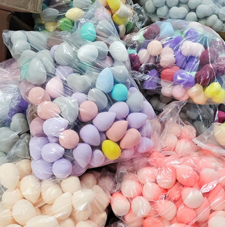 Custom Logo Beauty Sponge Private Label Cosmetics Blender Sponge Latex Free Soft Makeup Sponge