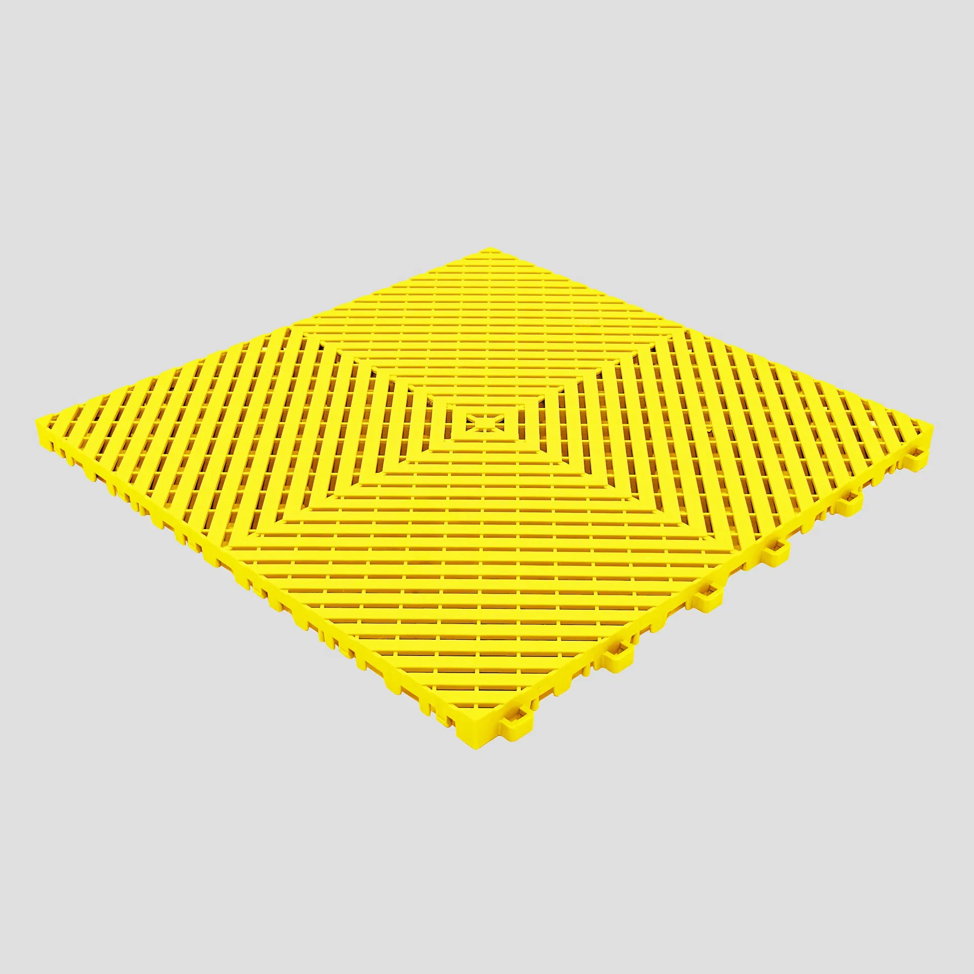 Smooth Ribbed Vented Garage Floor Tile PP Modular Flooring for Europe Market