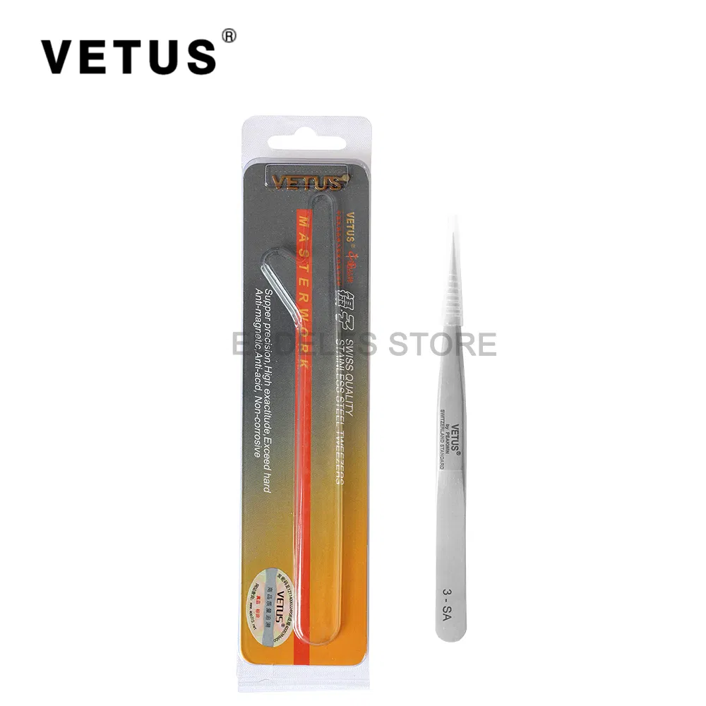 3-SA Beauty Tweezers for Eyelash Extension Precision Makeup Eyelashes Tweezers