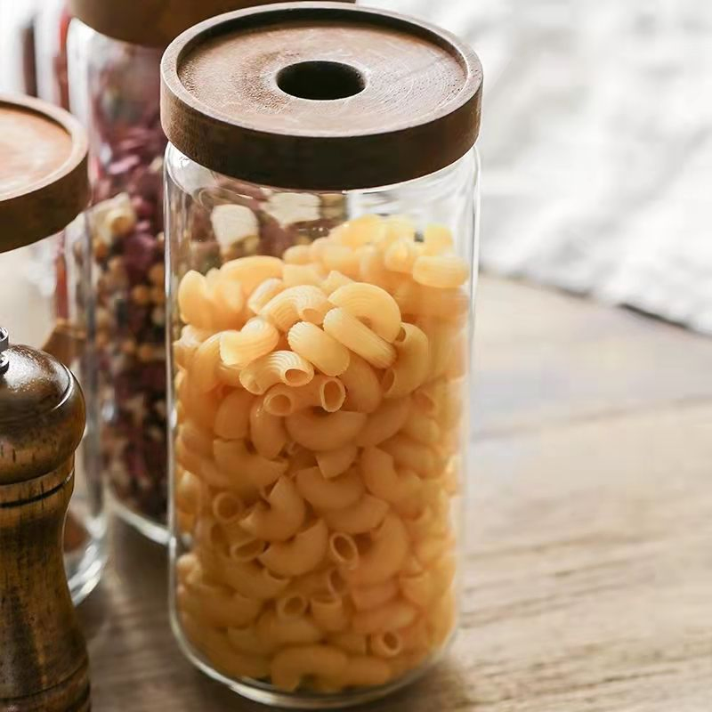 High Borosilicate Home Kitchen Food Spice Glass Storage Container Jar with Sealed