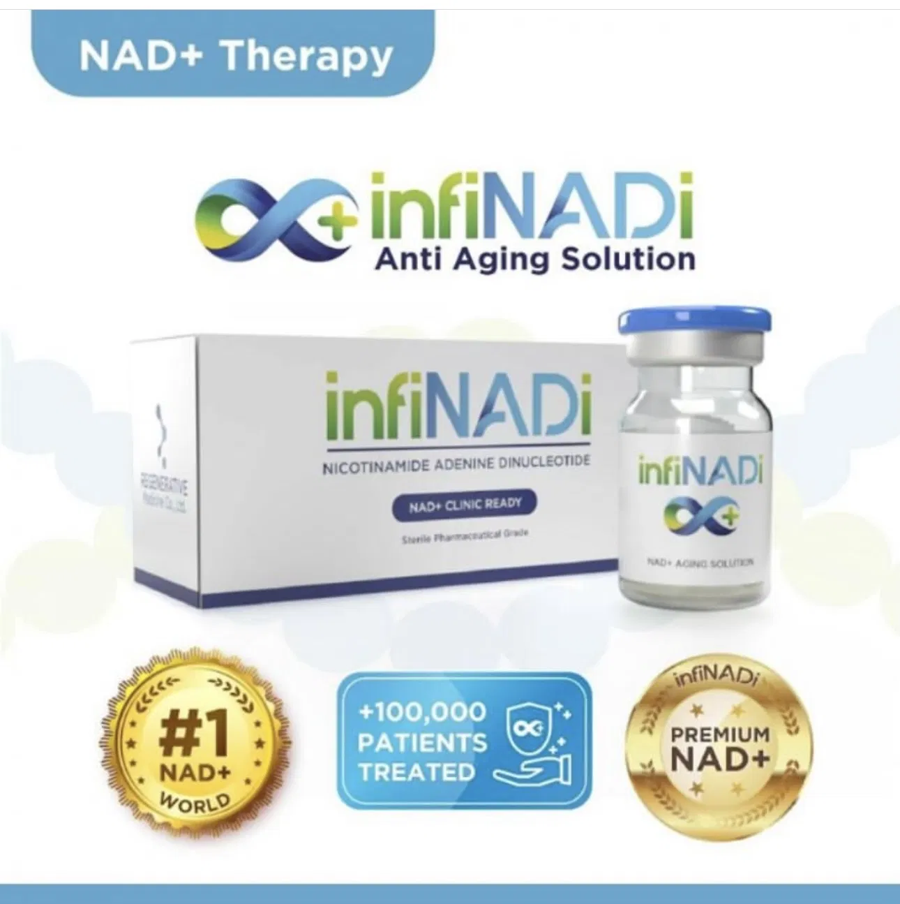 Infinadi + Aging Solution Therapy - The Fountain of Youth Molecule Medicine Cell Regeneration DNA Repair