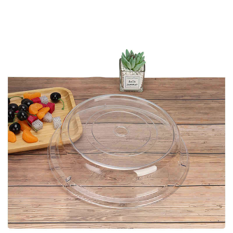 Catering Food Grade Plastic Polycarbonate PC Transparent Plate Dish Cover Round Oval Food Cover