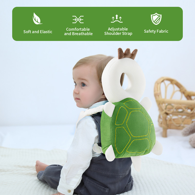 Hot Sale Newborn Baby Head Protection Safety Pad Cartoon Soft Security Cushion Anti-Fall Pillows Turtle Backpack Pillow Baby Products