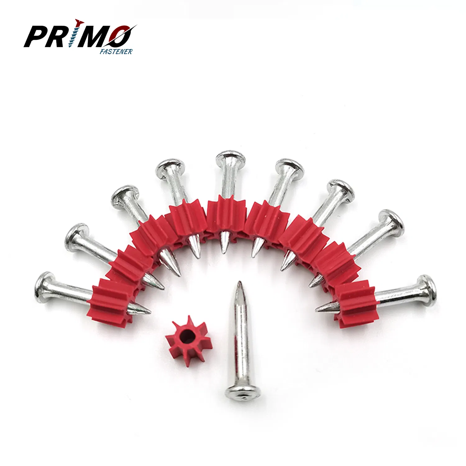 3.7mm Drive Pin Actuated Gas Nail Concrete Steel Nail with Rubber Flute