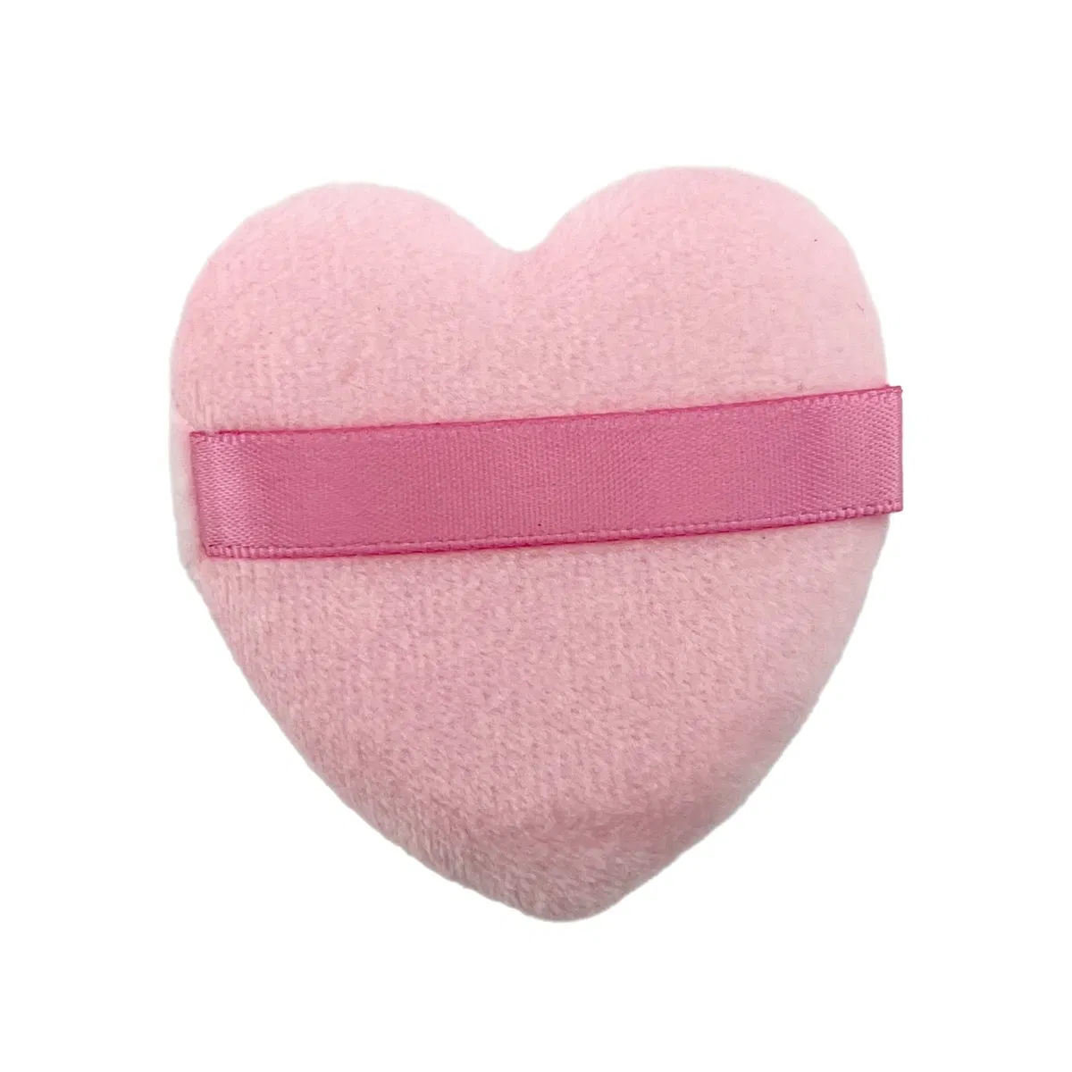 New Design Professional Super Soft Pink Color Heart Shape Makeup Powder Puff