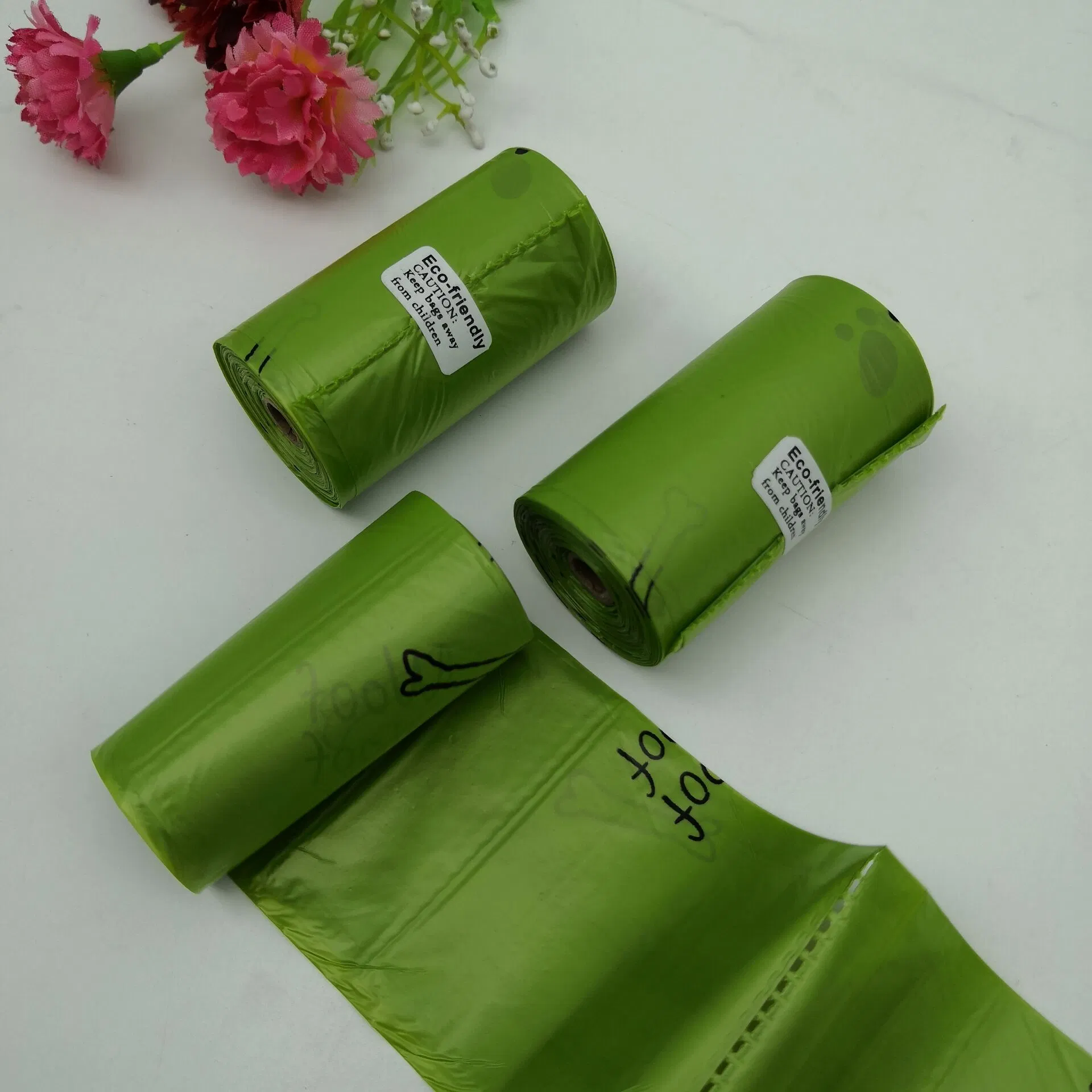 Eco Disposable PLA Biodegradable Dog Pop Packaging Bags