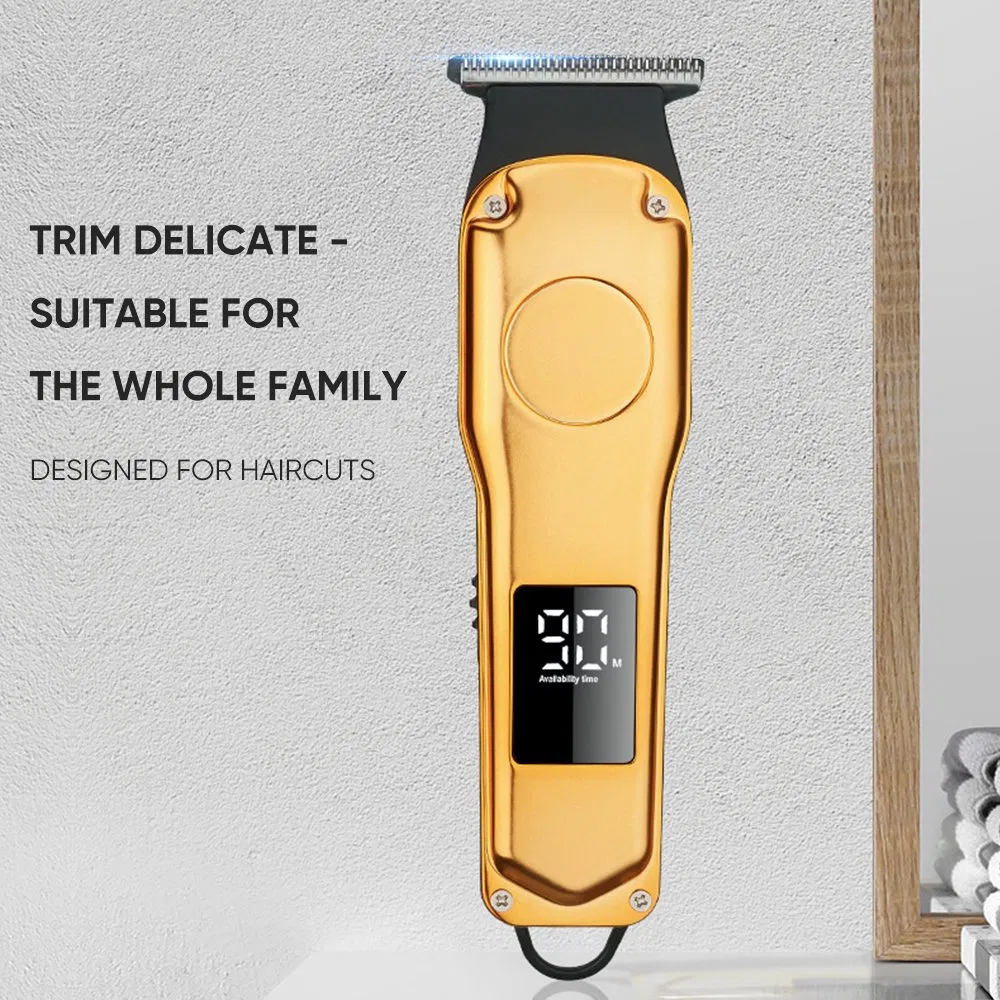 Professional Hair Trimmer Clippers for Men Hair Cutting Professional Cordless Zero Gapped T-Blade Trimmers