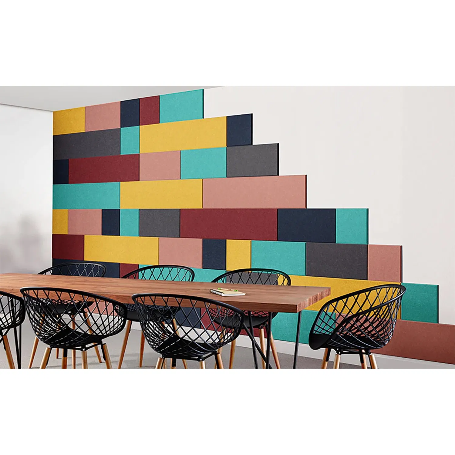 Sound Absorption Fabric Wall Polyester Fiber Interior Acoustic Panel for KTV