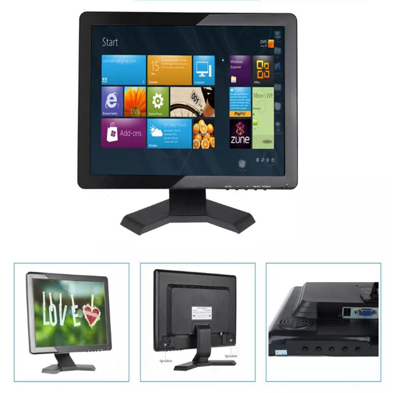 19 Inch 1280*1024 HDMI VGA AV BNC USB 4: 3 Screen TFT Vesa Wall Mounted Desktop Stand Industrial Factory POS CCTV Monitor