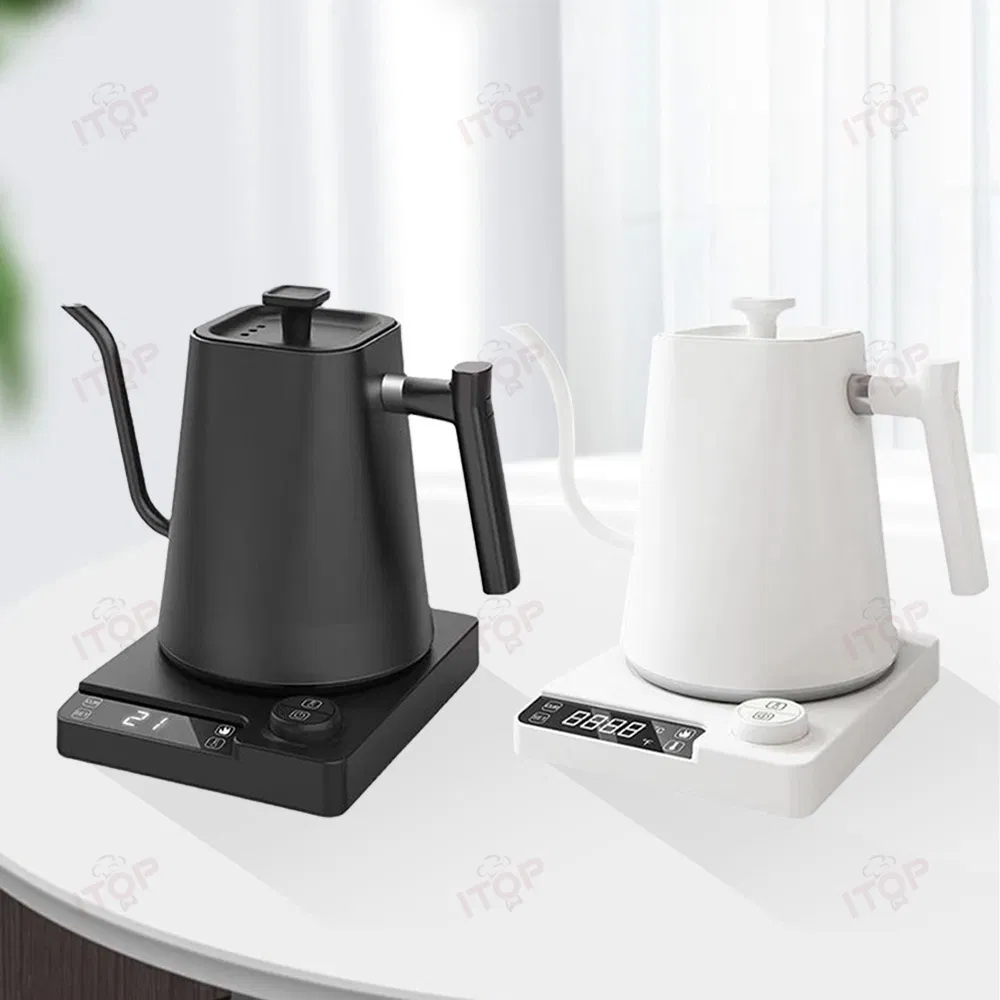 LED Display Temperature Control Pour Over Electronic Coffee Tea Kettle 0.9L Stainless Steel Fast Boiling Gooseneck Kettle
