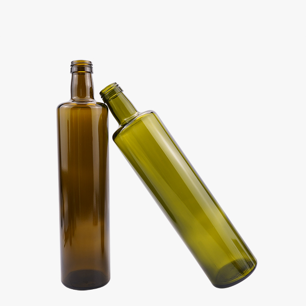 Round 250ml 500ml 750ml Green Glass Olive Oil Glass Bottle