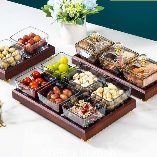 Nordic Ins Glass Pane Dried Fruit Dim Sum Candy Fruit Plate