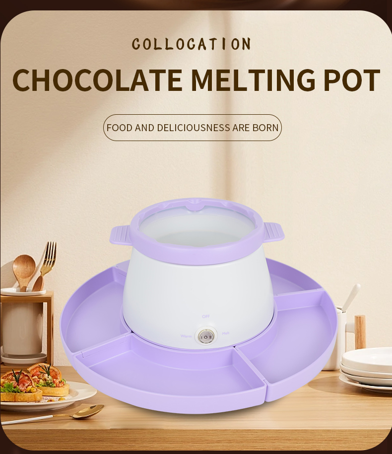 Versatile Cheese & Chocolate Melting Pot with Dividers Durable PP Material Candy Melting Pot Chocolate Melter Best Chocolate Melter Candy Melt Warmer