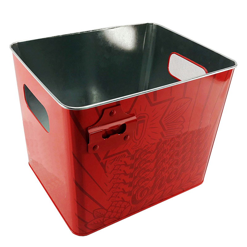 Rectangle Ice Bucket for Beer Bottle Tin 6L Bucket