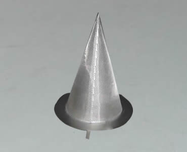 Conical Strainer Made of Fine Woven Mesh Cloth